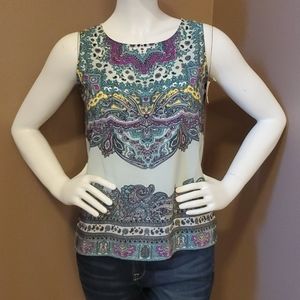 NWT TALBOTS  paisley print tank blouse S